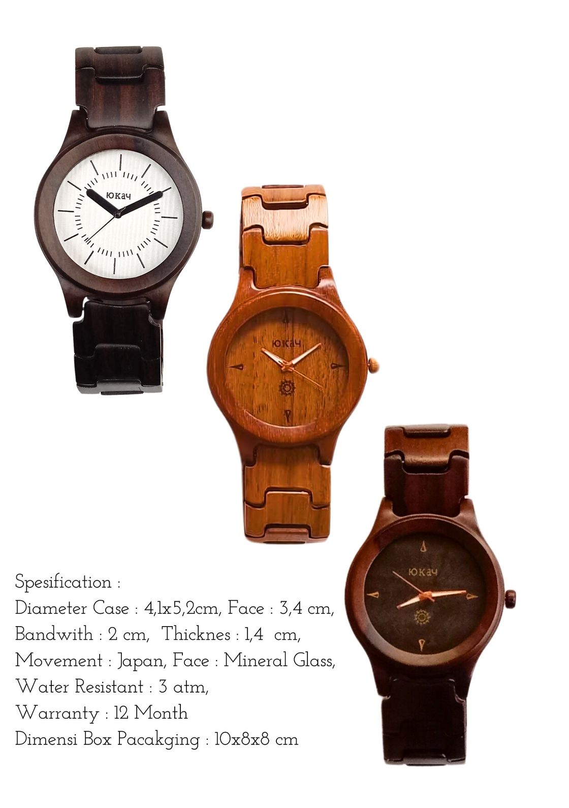 jam tangan kayu pria